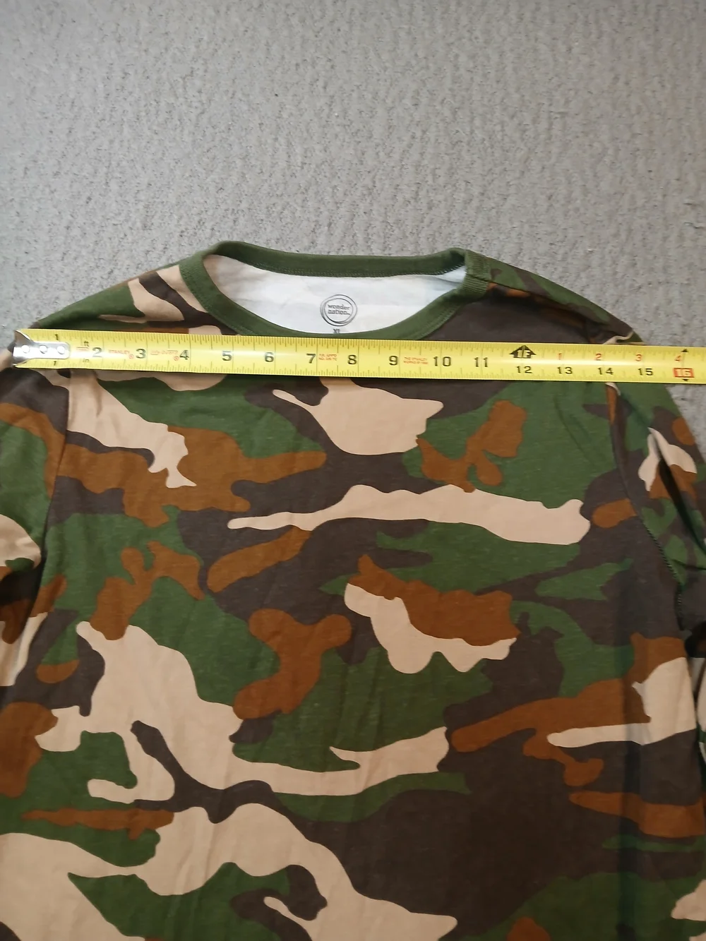 Boy's Wonder Nation Green Camouflage Long Sleeve T-Shirt Top SZ XL 14/16 New